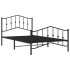 Estructura cama sin colchón con estribo metal negro 107x203