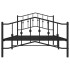 Estructura cama sin colchón con estribo metal negro 107x203
