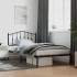 Estructura cama sin colchón con cabecero metal negro 107x203