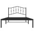 Estructura cama sin colchón con cabecero metal negro 107x203