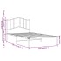 Estructura cama sin colchón con cabecero metal negro 107x203