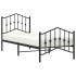 Estructura cama sin colchón con estribo metal negro 80x200