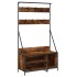 Perchero con zapatero roble ahumado 100x41x184