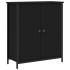 Aparador de madera de ingeniería negro 70x30x80