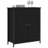 Aparador de madera de ingeniería negro 70x30x80