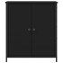 Aparador de madera de ingeniería negro 70x30x80