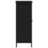 Aparador de madera de ingeniería negro 70x30x80