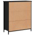 Aparador de madera de ingeniería negro 70x30x80