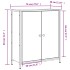 Aparador de madera de ingeniería negro 70x30x80