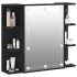 Mueble con espejo y LED negro 70x16,5x60