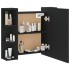 Mueble con espejo y LED negro 70x16,5x60
