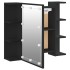 Mueble con espejo y LED negro 70x16,5x60