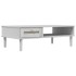 Mesa de centro SENJA aspecto ratán madera blanco 100x55x33