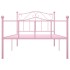 Estructura de cama metal rosa 100x200