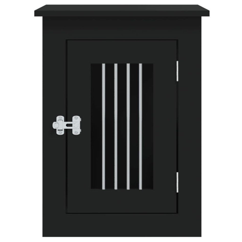 Jaula para perros madera de ingeniería negro 45x62x59