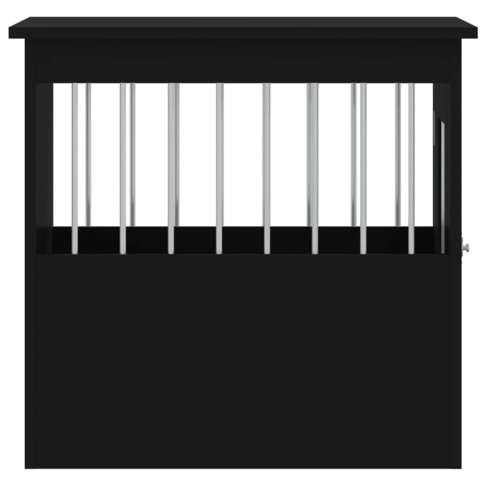 Jaula para perros madera de ingeniería negro 45x62x59