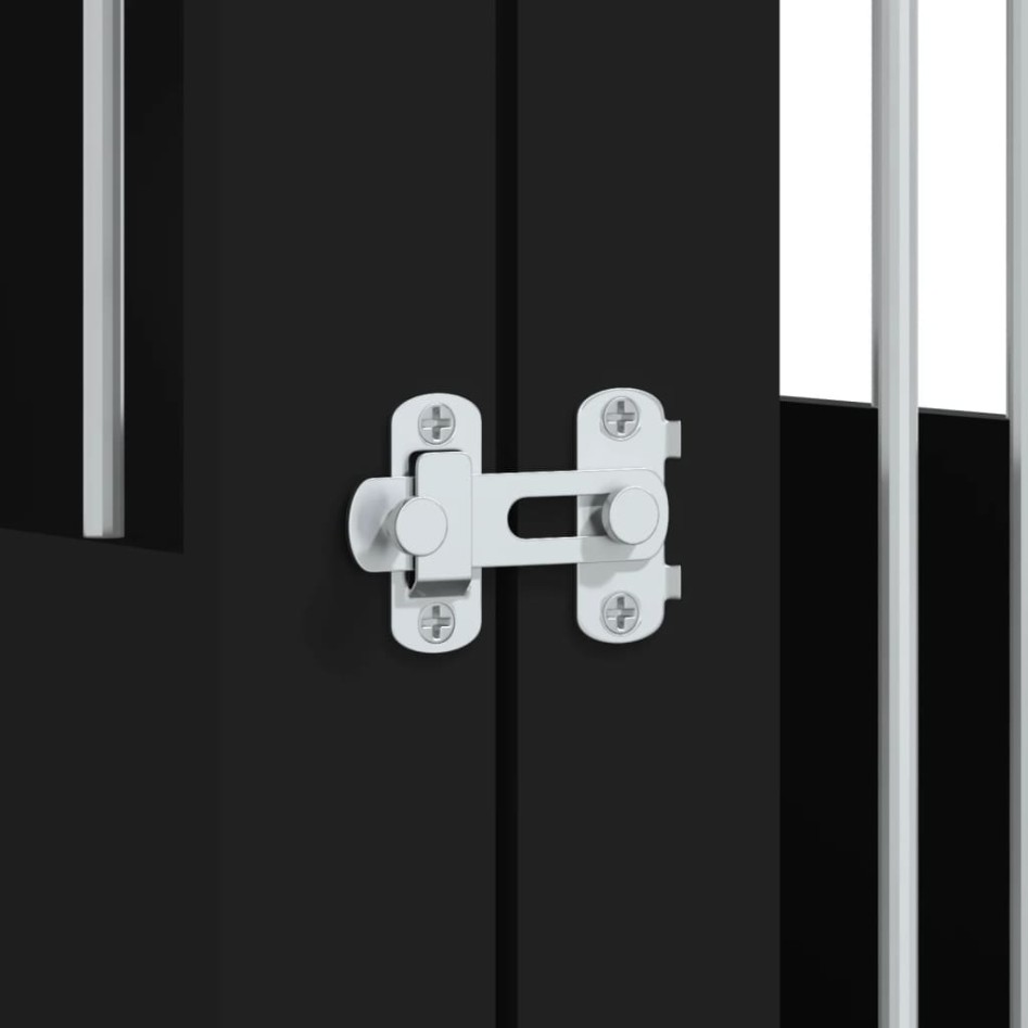 Jaula para perros madera de ingeniería negro 45x62x59