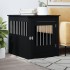 Jaula para perros madera de ingeniería negro 64,5x80x71