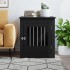 Jaula para perros madera de ingeniería negro 64,5x80x71