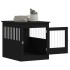 Jaula para perros madera de ingeniería negro 64,5x80x71