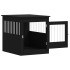 Jaula para perros madera de ingeniería negro 64,5x80x71