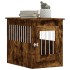 Jaula para perros madera ingeniería roble ahumado 55x80x68