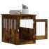 Jaula para perros madera ingeniería roble ahumado 55x80x68