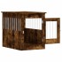 Jaula para perros madera ingeniería roble ahumado 55x80x68