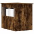 Jaula para perros madera ingeniería roble ahumado 55x80x68