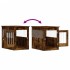 Jaula para perros madera ingeniería roble ahumado 55x80x68