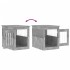 Jaula para perros madera ingeniería gris hormigón 55x75x65