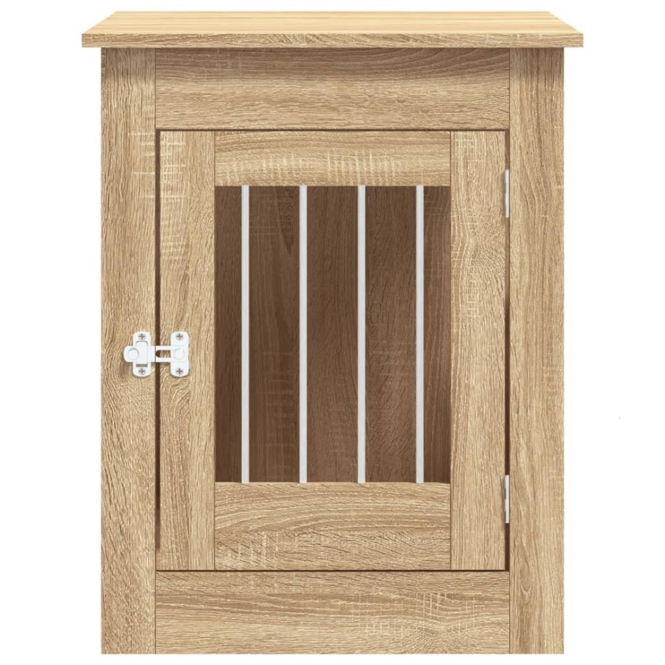 Jaula para perros madera de ingeniería roble Sonoma 55x80x68