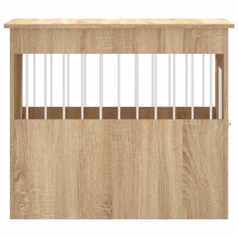 Jaula para perros madera de ingeniería roble Sonoma 55x80x68