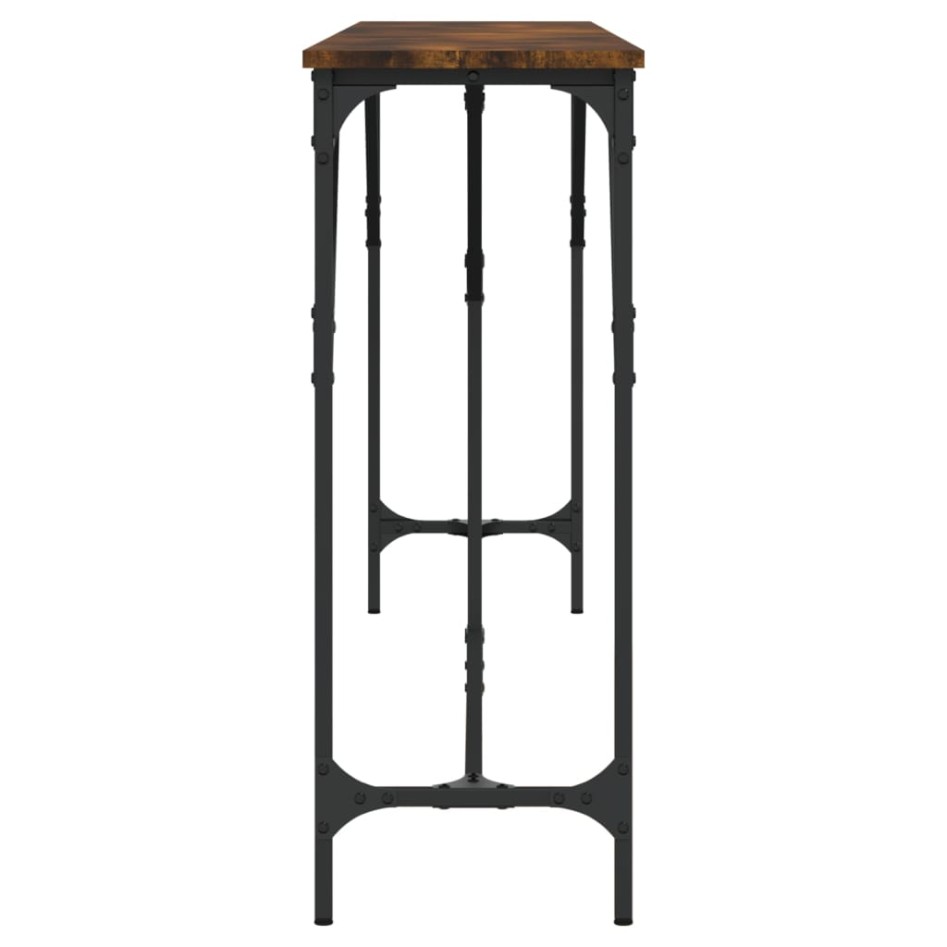 Mesa consola madera de ingeniería roble ahumado 200x29x75