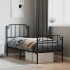 Estructura cama sin colchón con estribo metal negro 75x190