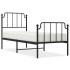 Estructura cama sin colchón con estribo metal negro 75x190