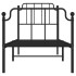 Estructura cama sin colchón con estribo metal negro 75x190