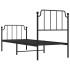 Estructura cama sin colchón con estribo metal negro 75x190