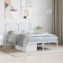 Estructura cama sin colchón con cabecero metal blanco