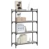 Librería 4 estantes madera ingeniería gris Sonoma 80x30x120
