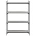 Librería 4 estantes madera ingeniería gris Sonoma 80x30x120