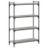 Librería 4 estantes madera ingeniería gris Sonoma 80x30x120