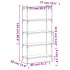 Librería de 5 estantes madera de ingeniería negro 80x30x154