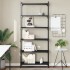Librería de 6 estantes madera de ingeniería negro 80x30x188