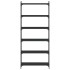 Librería de 6 estantes madera de ingeniería negro 80x30x188