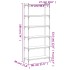 Librería de 6 estantes madera de ingeniería negro 80x30x188