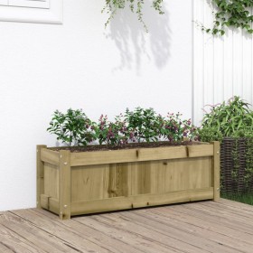 Jardinera de madera de pino impregnada 90x31x31