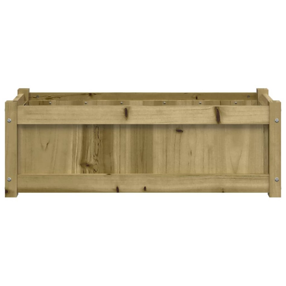 Jardinera de madera de pino impregnada 90x31x31