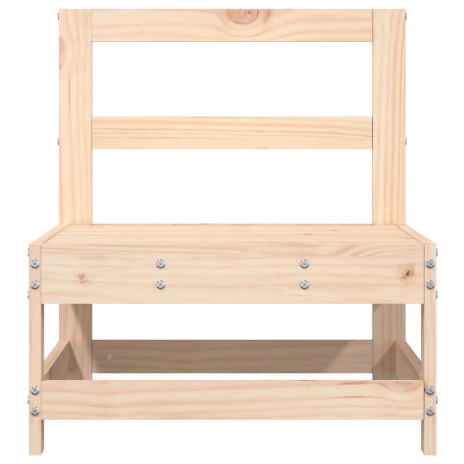 Sofá central de jardín madera maciza de