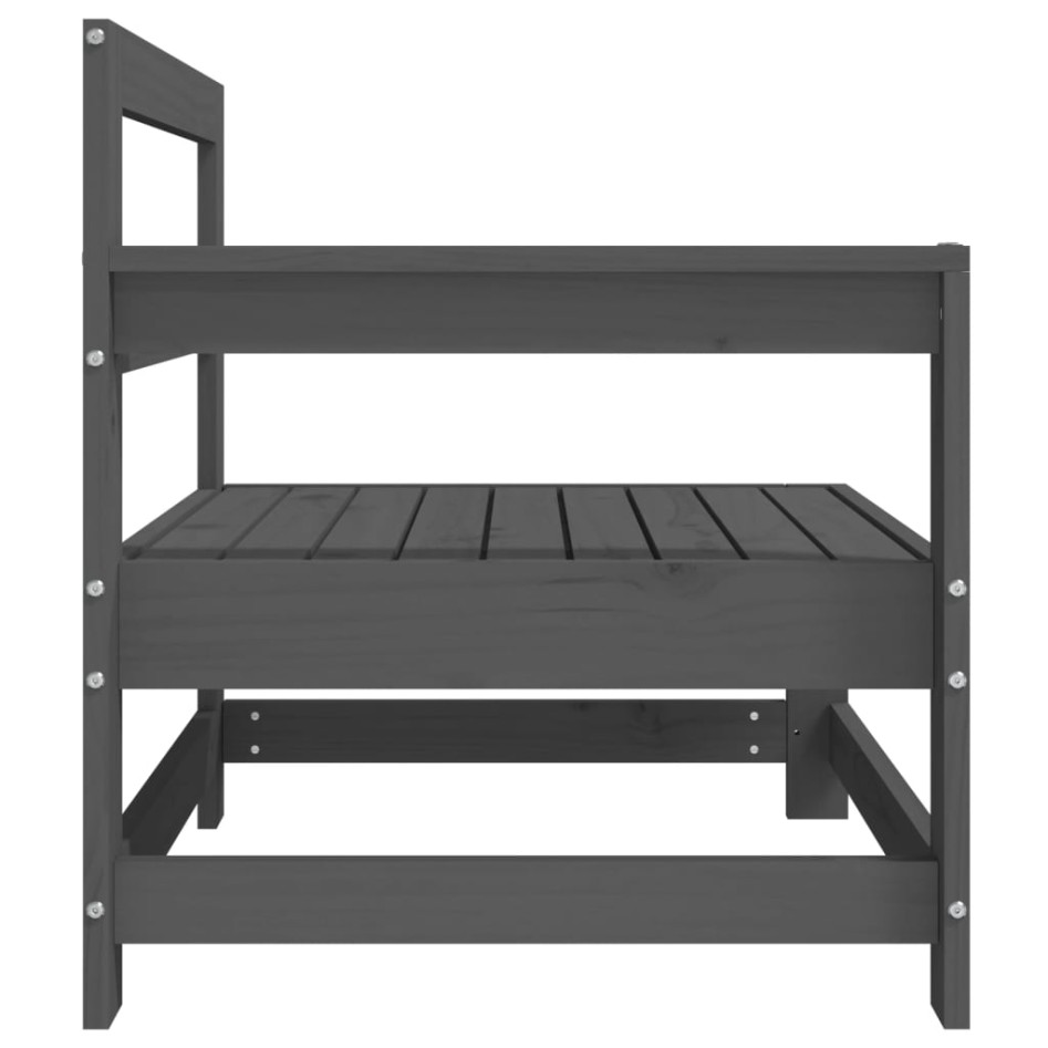 Sofá de esquina de jardín madera maciza de pino